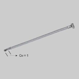 FLESSIBILE INOX PER MONOCOMANDO CORTO - F 3/8 x M 12 cm 35