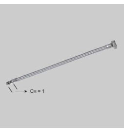 FLESSIBILE INOX PER MONOCOMANDO CORTO - F 3/8 x M 12 cm 35