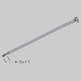 FLESSIBILE INOX PER MONOCOMANDI LAVELLI 3 VIE CM 35 - F 3/8 x M 08