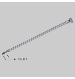 FLESSIBILE INOX PER MONOCOMANDI LAVELLI 3 VIE CM 35 - F 3/8 x M 08