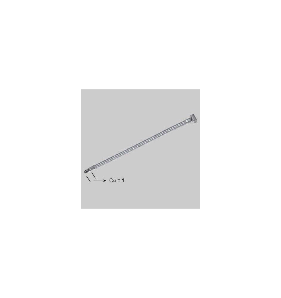 FLESSIBILE INOX PER MONOCOMANDI LAVELLI 3 VIE CM 35 - F 3/8 x M 08