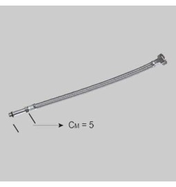 FLESSIBILE INOX PER MONOCOMANDO LUNGO - F 3/8 x M 10 cm 70