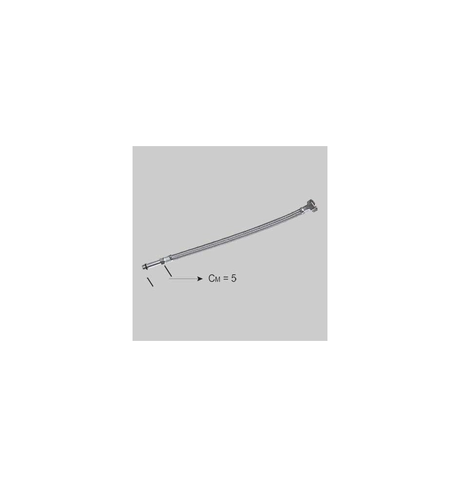 FLESSIBILE INOX PER MONOCOMANDO LUNGO - F 3/8 x M 10 cm 70