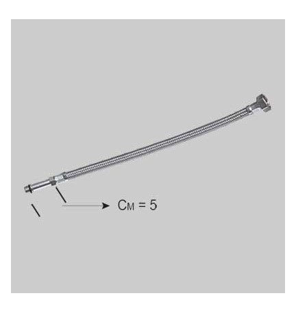FLESSIBILE INOX PER MONOCOMANDO LUNGO - F 1/2 x M 10 cm 70