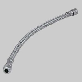 FLESSIBILE INOX CON BICONO MASCHIO - cm 30 M 1/2 x bicono 10