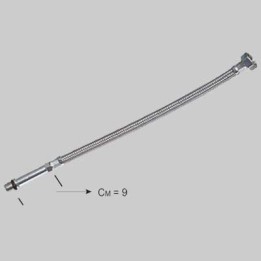 FLESSIBILE INOX PER MONOCOMANDO LUNGHISSIMO - F 1/2 x M 10 cm 35