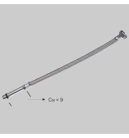 FLESSIBILE INOX PER MONOCOMANDO LUNGHISSIMO - F 1/2 x M 10 cm 35