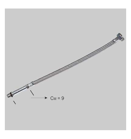FLESSIBILE INOX PER MONOCOMANDO LUNGHISSIMO - F 1/2 x M 10 cm 35