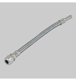 FLESSIBILE INOX CON TUBETTO Ø 10 E BICONO Ø 10 - cm 35
