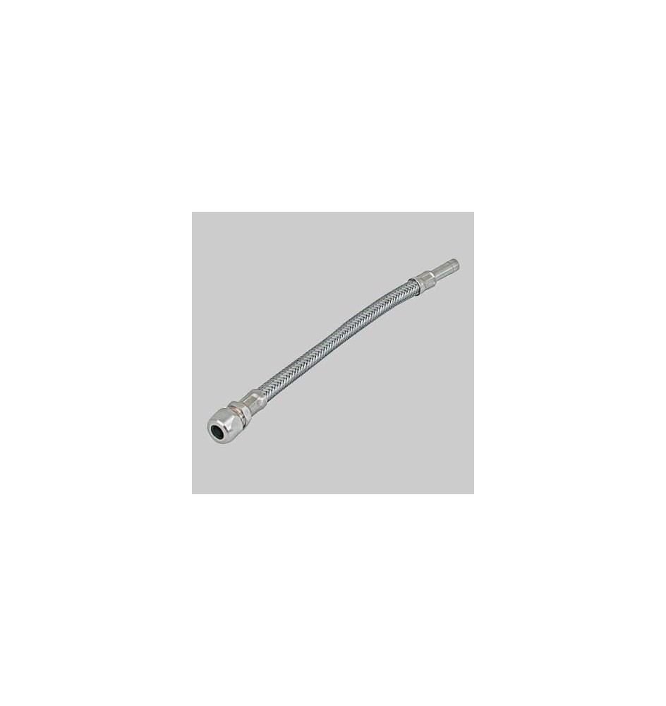 FLESSIBILE INOX CON TUBETTO Ø 10 E BICONO Ø 10 - cm 40