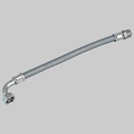 FLESSIBILE INOX CON CURVA F 1/2 X M 1/2 - cm 30