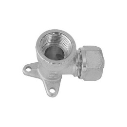 RACCORDO CURVO FEMMINA CON FLANGIA A 3 FORI TIEMME PER MULTISTRATO 3/4 x 20