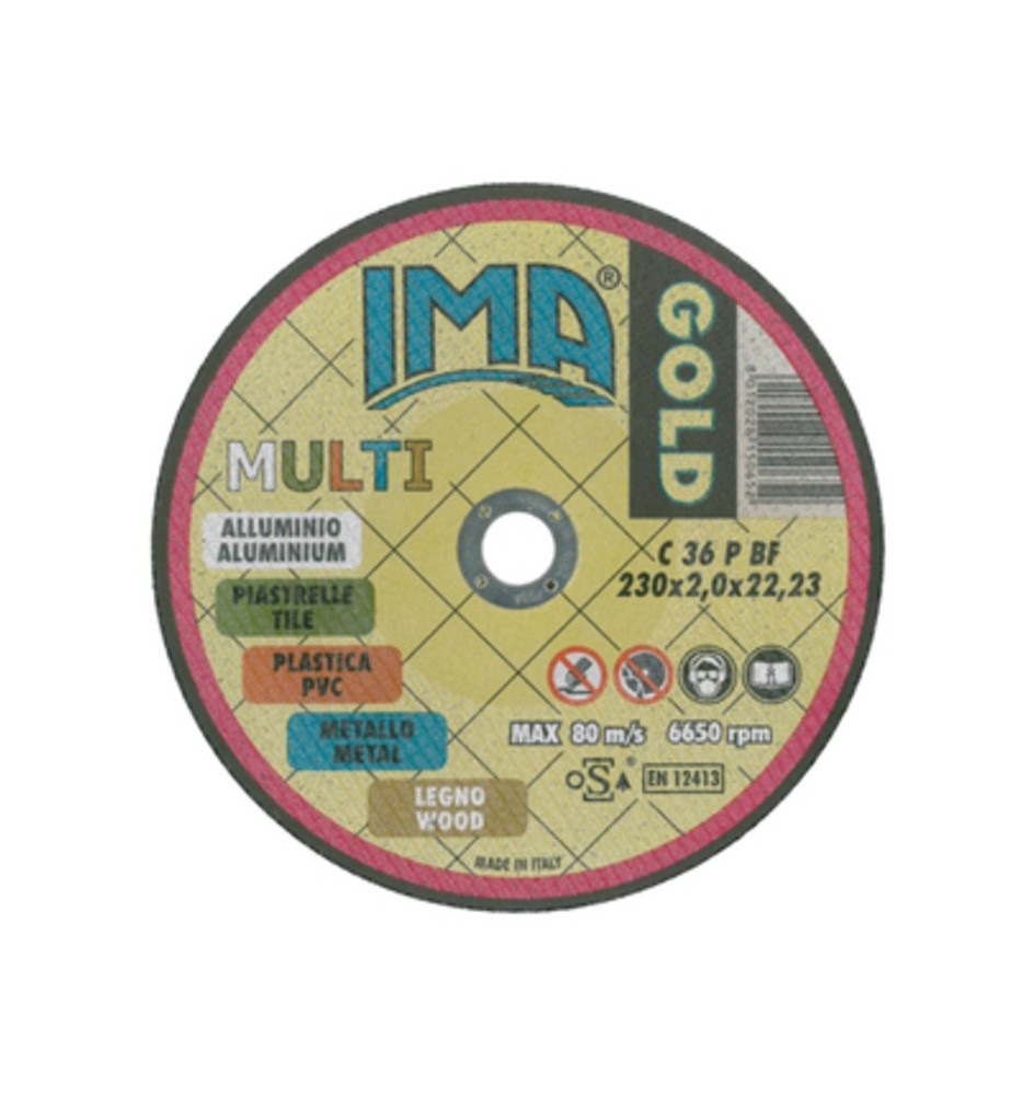 IMA DISCO UNIVERSALE GOLD PIANO D 230X2,0 MM