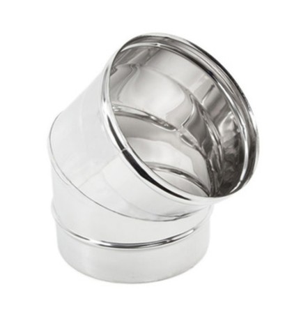 GOMITO INOX AISI 304 45 D 10 CM