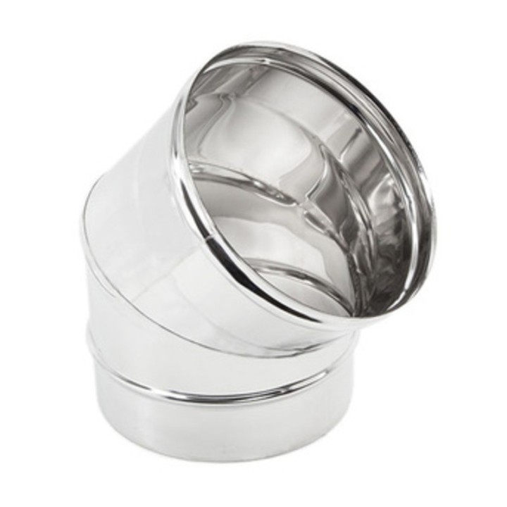 GOMITO INOX AISI 304 45 D 10 CM