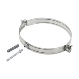 COLLARE INOX C/TASSELLO P/TUBO STUFA 10CM