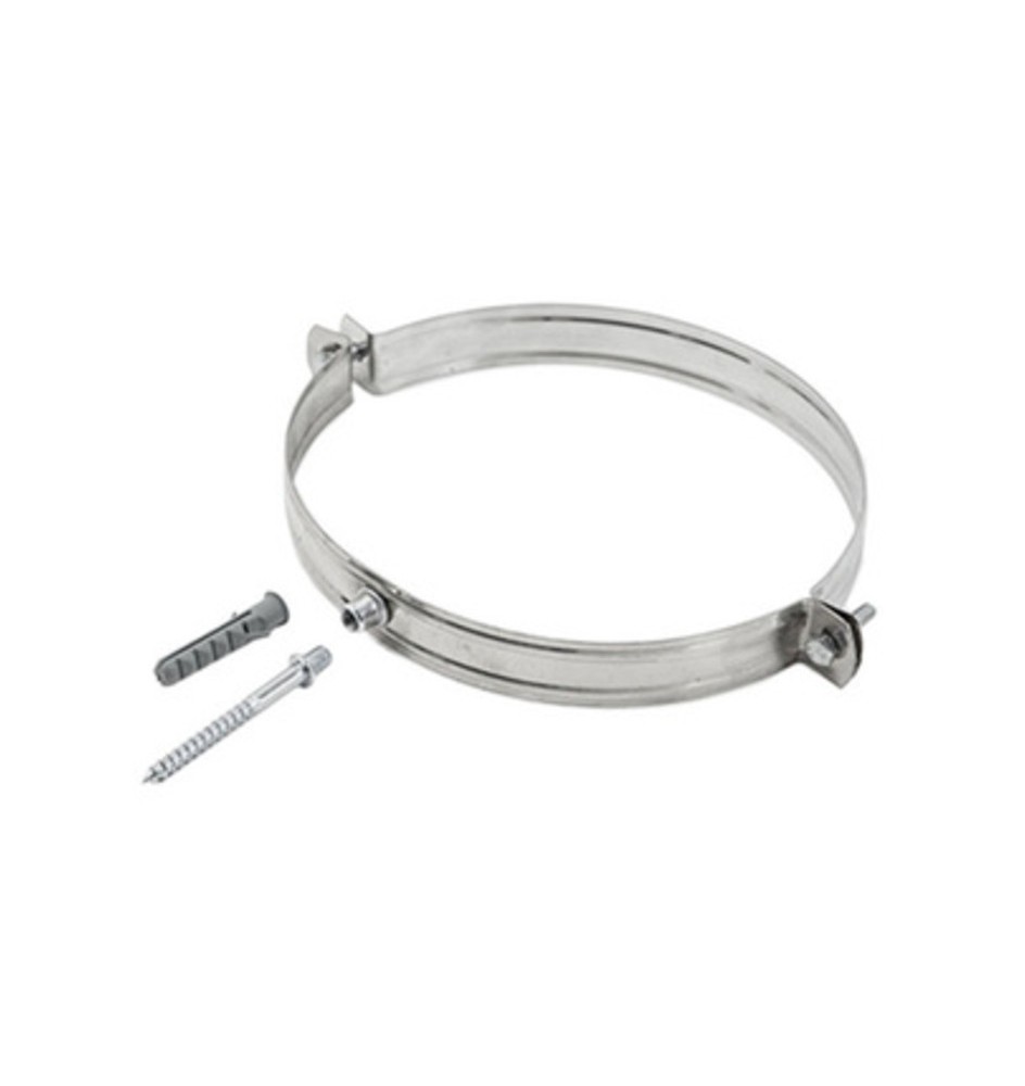 COLLARE INOX C/TASSELLO P/TUBO STUFA 10CM