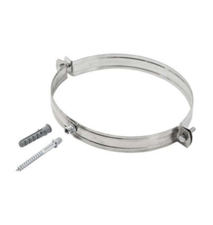 COLLARE INOX C/TASSELLO P/TUBO STUFA 10CM