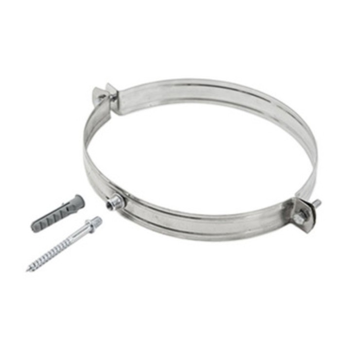 COLLARE INOX C/TASSELLO P/TUBO STUFA 10CM