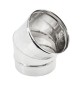GOMITO INOX AISI 304 45 D 25 CM
