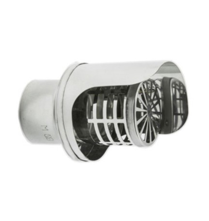 TERMINALE INOX ORIZZONTALE D 8 CM