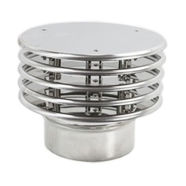TERMINALE INOX A LAMELLA D 8 CM