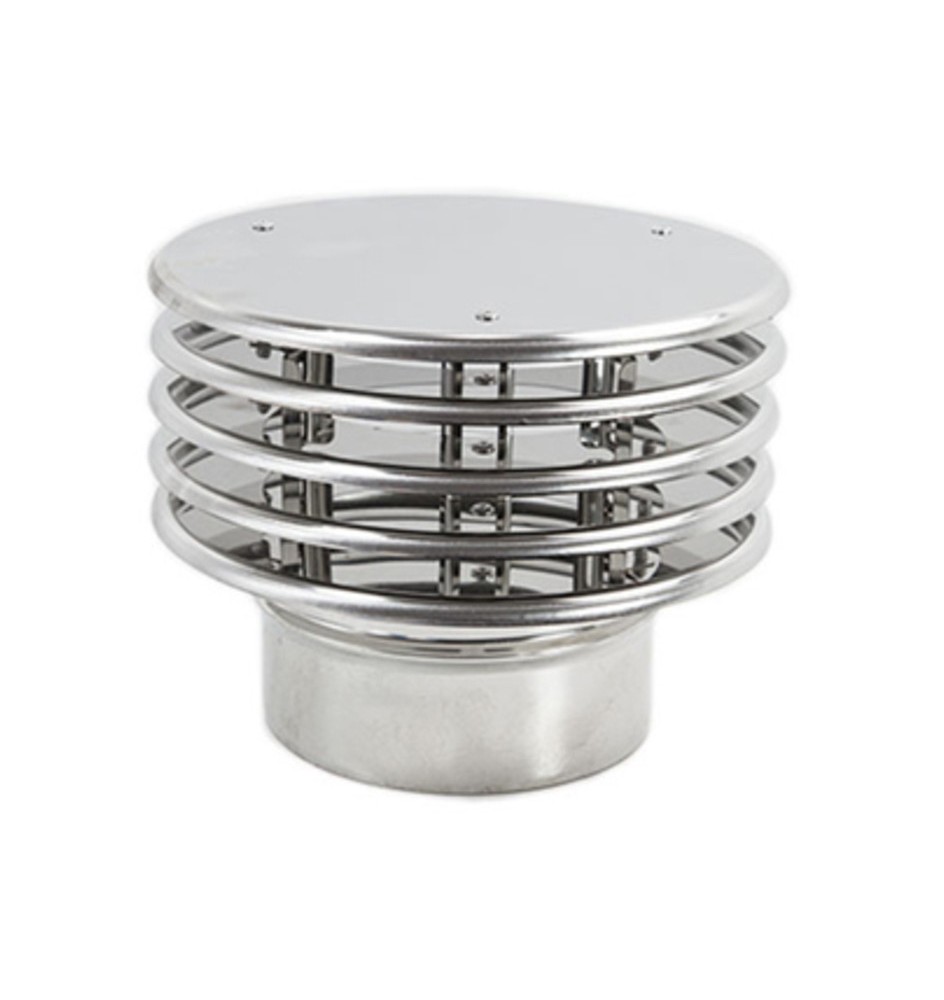 TERMINALE INOX A LAMELLA D 8 CM