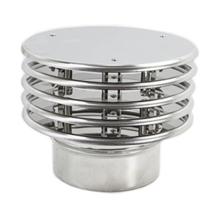 TERMINALE INOX A LAMELLA D 8 CM