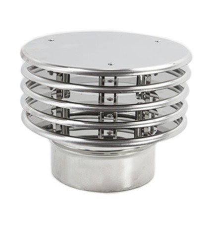 TERMINALE INOX A LAMELLA D 10 CM