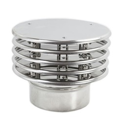 TERMINALE INOX A LAMELLA D 12 CM
