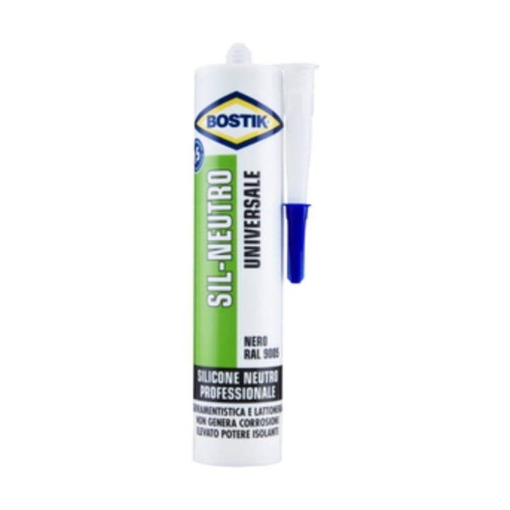 BOSTIK SIL-NEUTRO UNIVERSALE 300 ML NERO