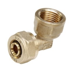 GOMITO 90° F/FILETTO F A COMPRESSIONE PER MULTISTRATO Diam. 1/2 x 20