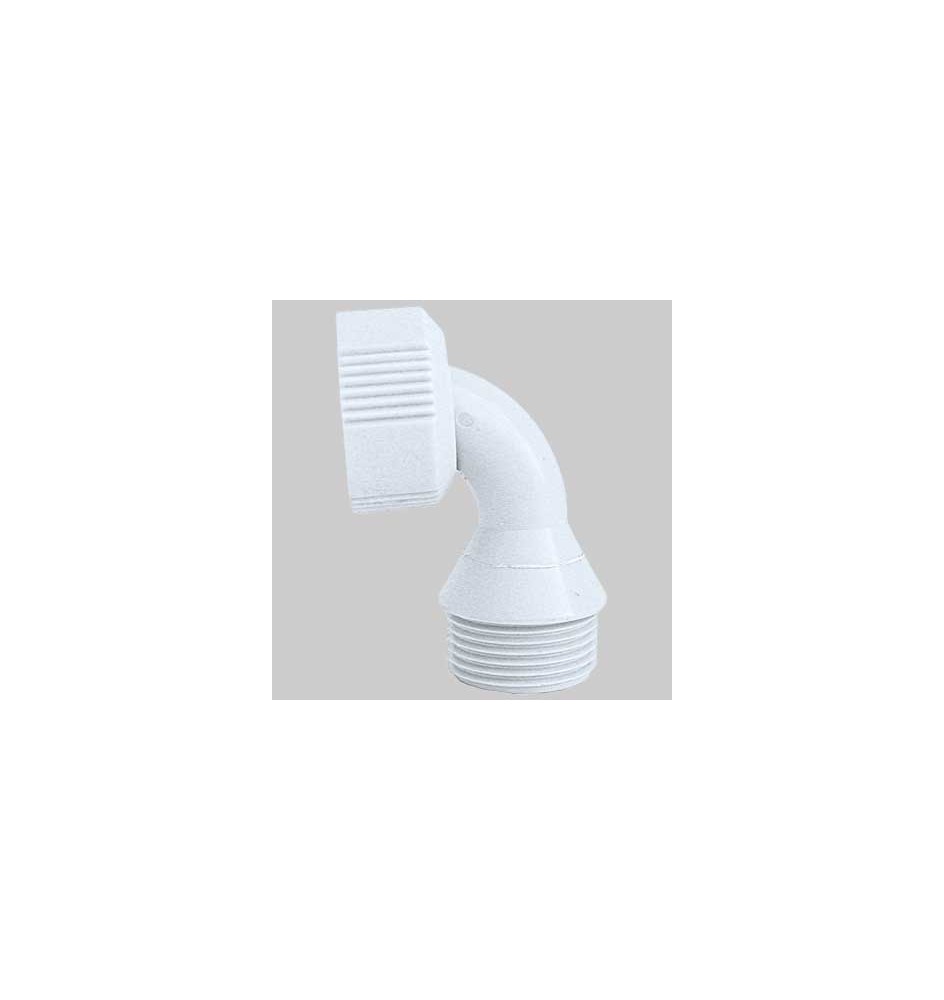 RACCORDO CURVO IN NYLON GIREVOLE PER TUBI CARICO LAVATRICE/LAVASTOVIGLIE - 3/4 M x 3/4 F