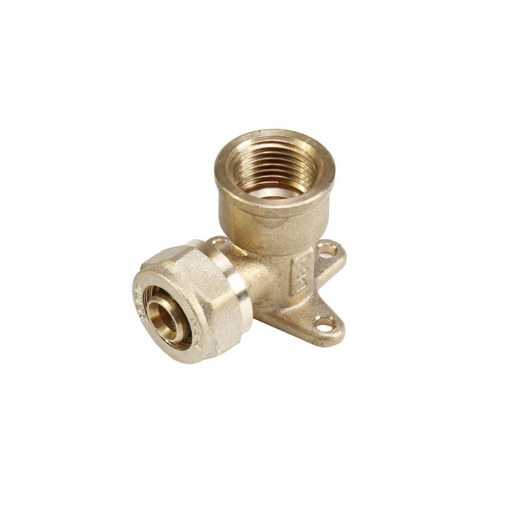 GOMITO A 90° F/FILET. F CON FLANGIA E DUE FORI DI FISSAGGIO Diam. 1/2 x 16