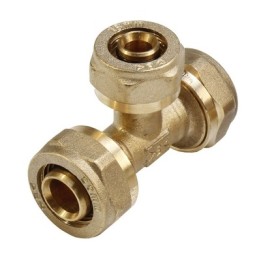 TEE F/F/F A COMPRESSIONE PER MULTISTRATO Diam. 26