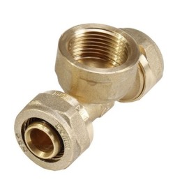 TEE F/FILETTO F/F A COMPRESSIONE PER MULTISTRATO 20 x 3/4" x 20