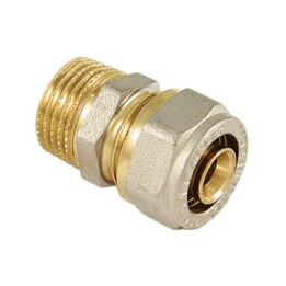 RACCORDO DIRITTO MASCHIO SERIE INS PER MULTISTRATO 1/2 x 20