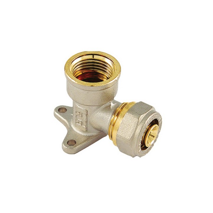 RACCORDO CURVO FEMMINA CON FLANGIA SERIE INS PER MULTISTRATO 1/2 x 16