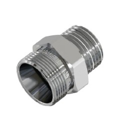 RACCORDO DIRITTO MASCHIO CROMATO 3/4 - 24X19 fil (D.16)
