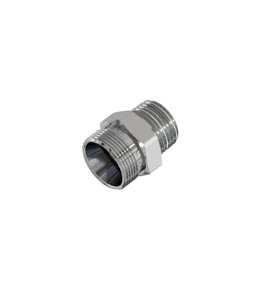 RACCORDO DIRITTO MASCHIO CROMATO 3/4 - 24X19 fil (D.16)