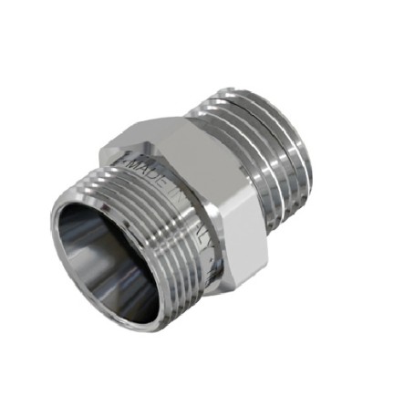 RACCORDO DIRITTO MASCHIO CROMATO 3/4 - 24X19 fil (D.16)