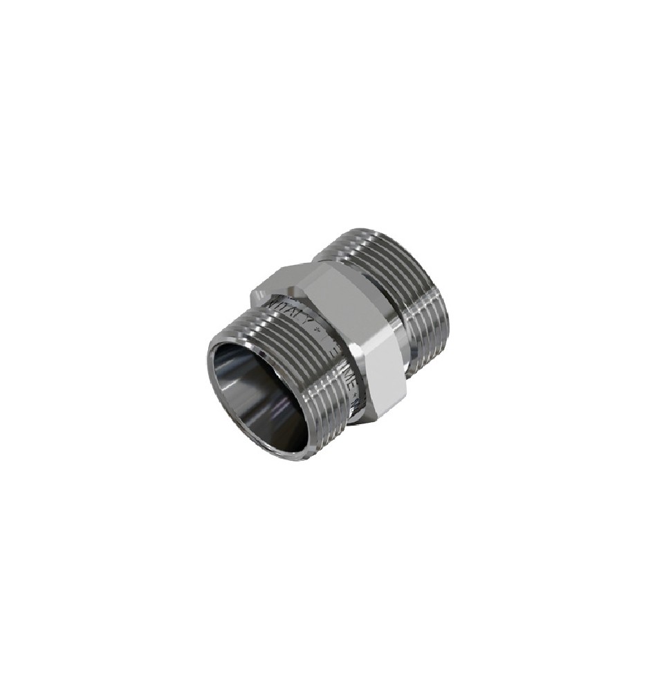 RACCORDO DIRITTO DOPPIO CROMATO 24X19 fil (D.16)