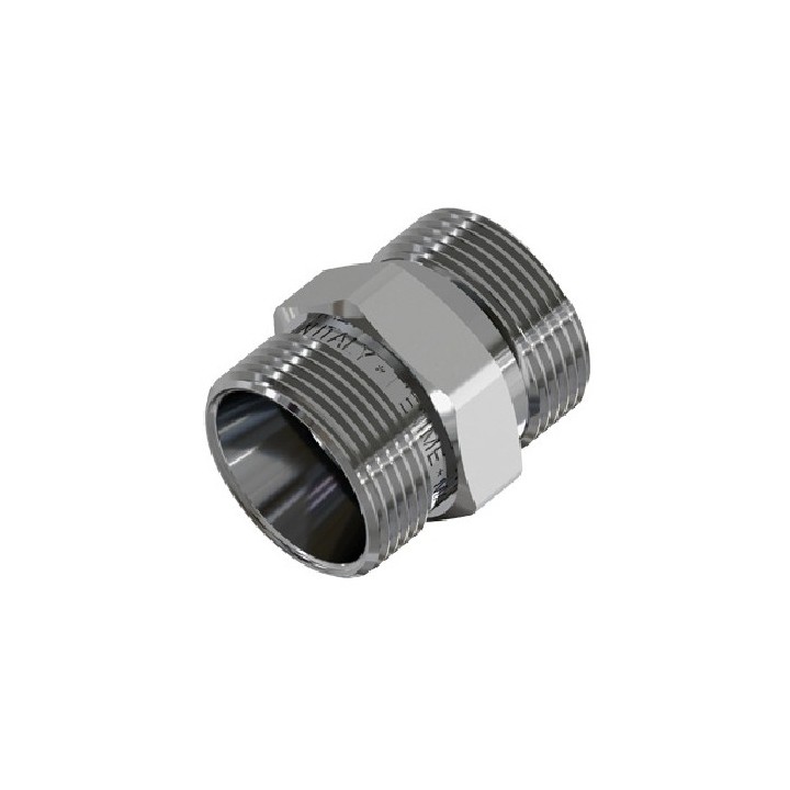 RACCORDO DIRITTO DOPPIO CROMATO 24X19 fil (D.16)
