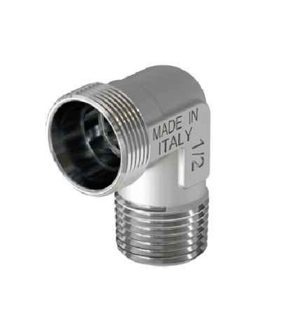 RACCORDO CURVO MASCHIO CROMATO 1/2 - 24X19 fil (D.16)