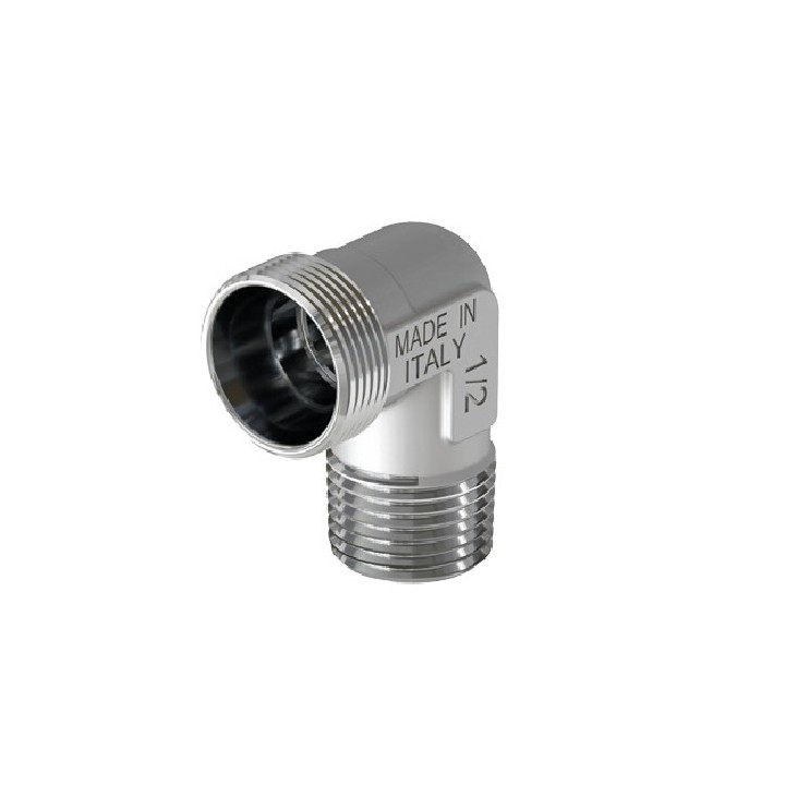 RACCORDO CURVO MASCHIO CROMATO 1/2 - 24X19 fil (D.16)
