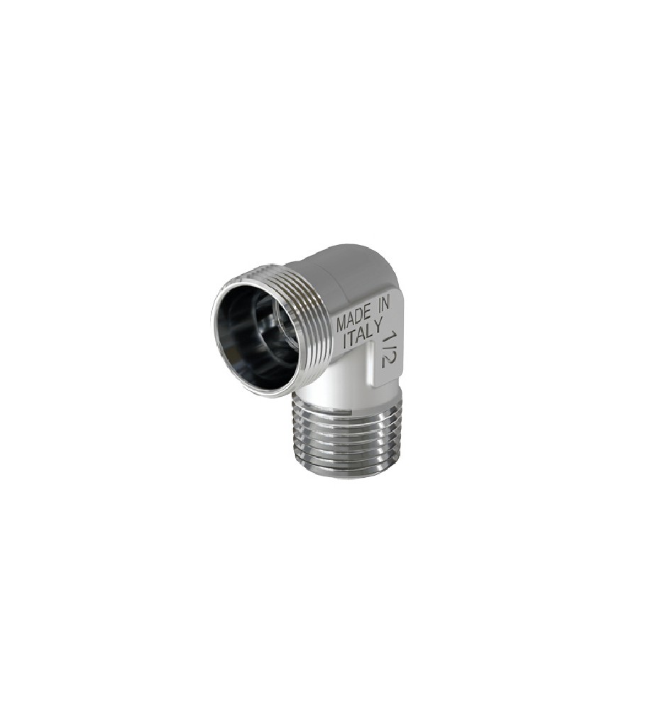 RACCORDO CURVO MASCHIO CROMATO 3/4 - 24X19 fil (D.16)
