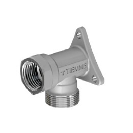 RACCORDO CURVO FEMMINA CROMATO CON FLANGIA 1/2 - 24X19 fil (D.16)
