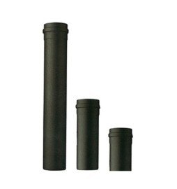 TUBO P/STUFA A PELLET H 25 CM D 10 CM NERO OPACO