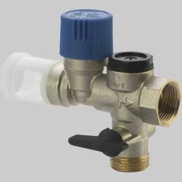 GRUPPO DI SICUREZZA CON SCARICO DIRITTO - 3/4 OTTONE