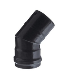 GOMITO P/STUFA A PELLET 45 ATTACCO MF D 10 CM NERO OPACO